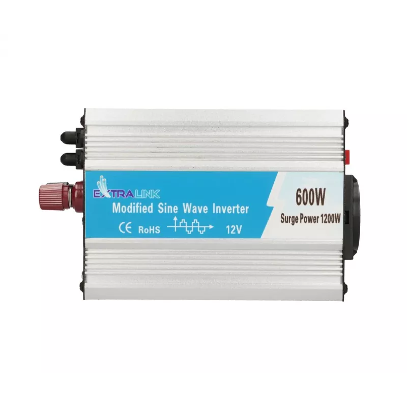 Extralink OPIM-600W įtampos keitiklis, automobilinis 12V, 600W modifikuotas sinusas