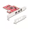 DeLOCK 90738 PCIe FireWire adapteris vidinis IEEE 1394 raudonas