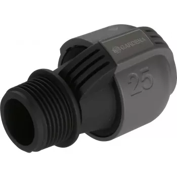 Laistymo sistemos jungtis 25 mm > 1 colis, juoda/pilka