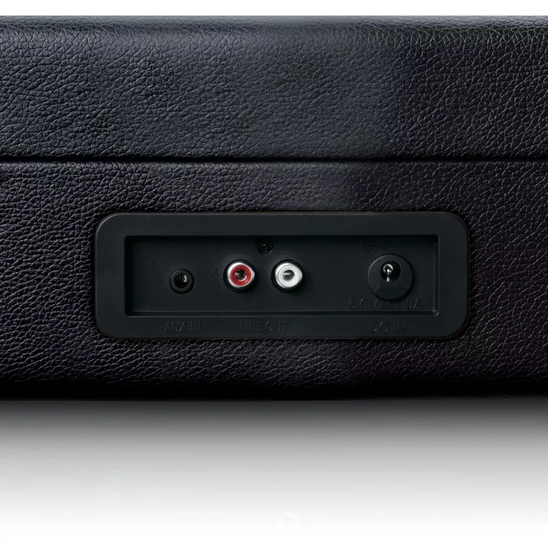 Patefono grotuvas su diržine pavara Lenco TT-115 Juodas – nešiojamas lagamininis patefonas, Bluetooth 5.0, USB įrašymas, 33/45/78 aps./min.