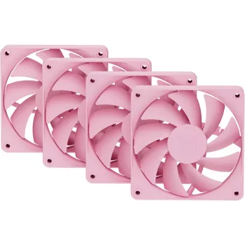 Kompiuterio aušinimo ventiliatorius HYTE FA12-SM-4 120 mm, 1500 RPM, 72 m³/h, 1.6 mmH2O, FDB, rožinis, 4 vnt.