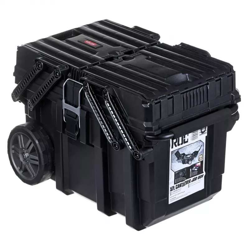 Įrankių dėžė KETER CANTILEVER Job Box (17203037/238270) ant ratukų, juoda