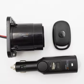 Technaxx TX-168 automobilio signalizacija su nuotolinio valdymo pulteliu ir USB-C įkrovimo prievadu