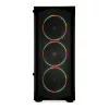 Korpusas IBOX LUPUS 27 Midi Tower ATX, grūdintas stiklas, RGB, 455×200×380 mm, palaiko ATX, GPU iki 32 cm