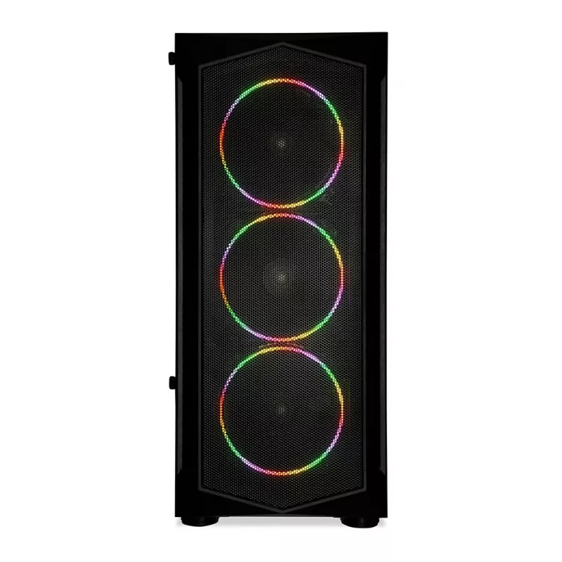 Korpusas IBOX LUPUS 27 Midi Tower ATX, grūdintas stiklas, RGB, 455×200×380 mm, palaiko ATX, GPU iki 32 cm