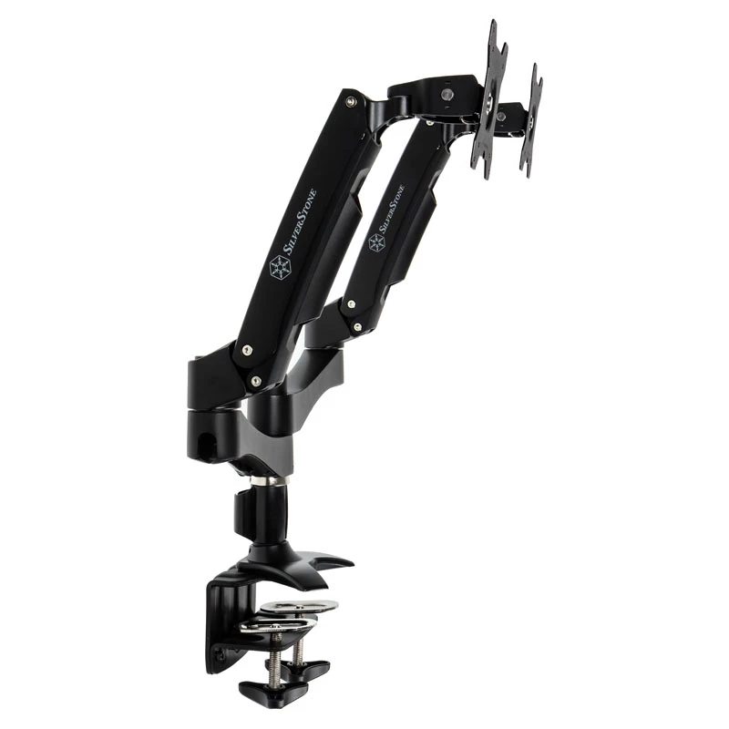 Dvigubas monitoriaus laikiklis SilverStone SST-ARM22BC – juodas
