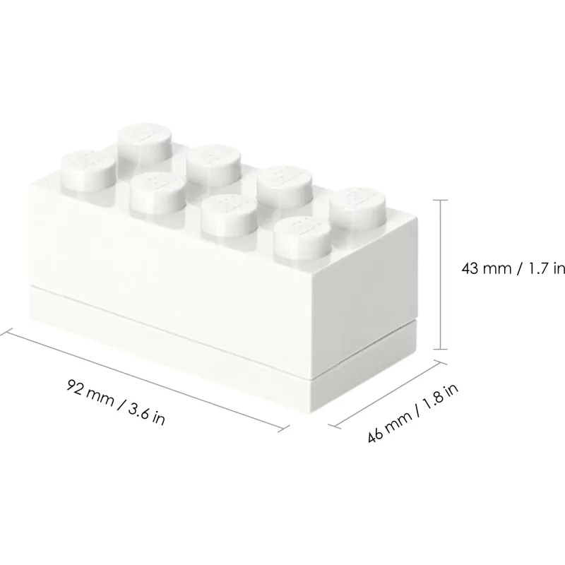 Lego LUNCH MINI 8 WHITE 40121735 (40121735) – originali ROOM COPENHAGEN priešpiečių dėžutė