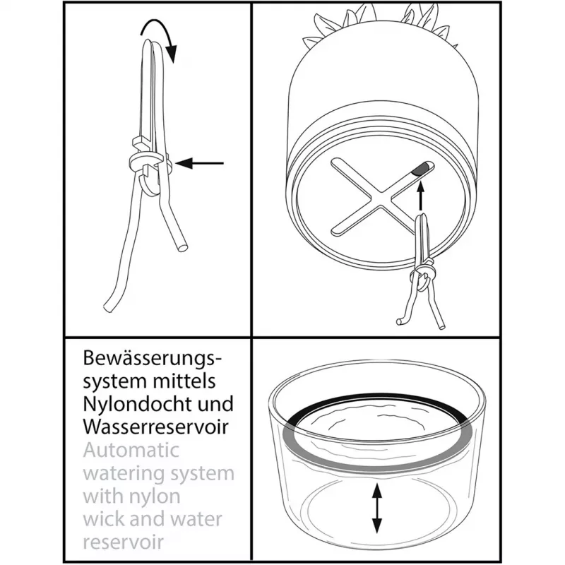GEFU BOTANICO Vazonas žolelėms ant stovo Plastikas, Nerūdijantis plienas Juoda