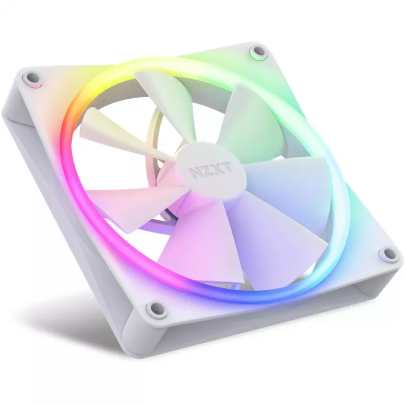 NZXT F140 RGB 140mm dviejų ventiliatorių rinkinys baltas
