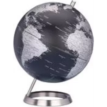 TROIKA Globe G2507-BKSI/CB 23,5 cm dekoratyvinis gaublys juodas/sidabrinis
