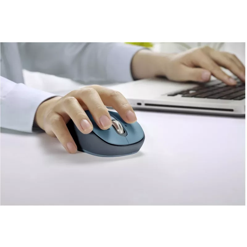 Belaidė pelė YENKEE YMS2010BE dviejų režimų ergonomiška, 2,4 GHz USB imtuvas + Bluetooth 5.1, 4 lygių DPI 1000–3200, 6 mygtukų