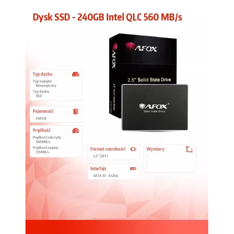 Afox SSD 240 GB QLC vidinis kietasis diskas