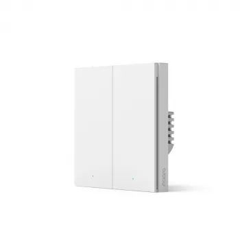 Aqara Smart Home sieninis jungiklis H1, su nuliniu laidu, dviejų klavišų (WS-EUK04)