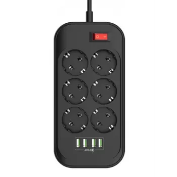 ColorWay CW-CHE64B kištukinis lizdas 10A 17W su USB