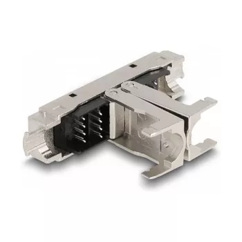 DeLOCK RJ45 jungtis LSA į LSA Cat.6A be įrankių, juoda