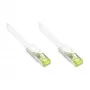 RJ45 jungiamasis laidas su Cat.7 neapdorotu kabeliu ir fiksatoriaus apsauga (RNS®), S/FTP, PiMF, halogenų neturintis, 600MHz, OFC, baltas, 0,25m, Good Connections® (8070R-003W)