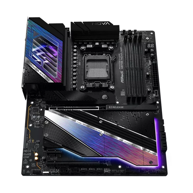 Motininė plokštė ASRock X870 NOVA WIFI — AMD X870, Socket AM5, ATX, 4× DIMM DDR5, 256GB, Wi‑Fi 7, 5GbE