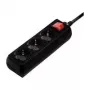 Hama 00108816 apsauginis filtras nuo viršįtampių, juodas, 3 lizdai, 230 V, 3 m