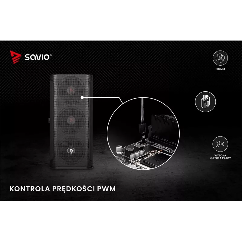 Vandens aušintuvas SAVIO BLADE SET 120 mm ventiliatorius 1800 RPM 32 dB Juodas