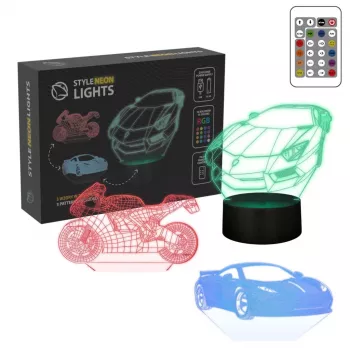 LED RGB 3D šviesos dekoracija automobiliui MANTA SNL120RGB