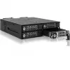 ICY DOCK ToughArmor MB720MK-B V3 – 4x M.2 NVMe PCIe 4.0 į 4x OCuLink 5.25 colio lizdo metalinis juodas krepšys su raktų užraktu (tri-mode suderinamas)