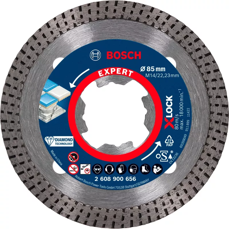 Bosch Expert HardCeramic X-LOCK pjūklo diskas plytelėms 8,5 cm 1 vnt.