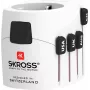 Universalus kištukinis adapteris SKROSS PRO Type C E F baltas