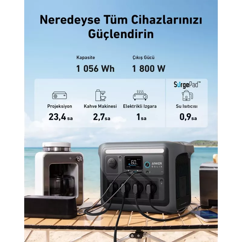 Anker Solix C1000X nešiojama elektrinė stotelė 1800 W 12.9 kg