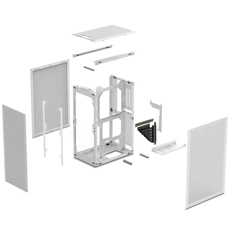 Kompiuterio korpusas SSUPD Meshlicious Full Mesh PCIE 4.0 Edition Mini-ITX - Baltas
