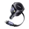 Automobilinis įkroviklis Baseus Enjoyment Max 60W su USB‑C ir Lightning laidais, dviejų prievadų greitasis įkrovimas