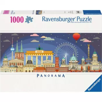 Dėlionė Ravensburger Panorama Naktinis Berlynas 1000 dalių, panoraminis formatas