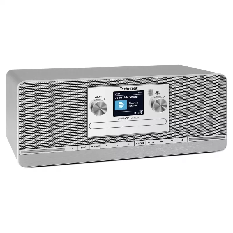 TechniSat DIGITRADIO 372 CD IR internetinis radijo imtuvas su CD, DAB+, FM, antracito ir sidabro spalvos
