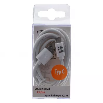 USB laidas 2GO 795925 1 m Micro-USB B USB C USB 3.2 Gen 1 Baltas