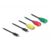 DeLOCK 4 prievadų USB 2.0 kabelinis šakotuvas USB Type-C į 3 x USB-A moteriškas + 1 x USB-C vyriškas