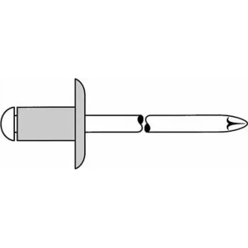 Akloji kniedė GESIPA 5x16 mm Al/A2, skirta 10,0–12,0 mm storiams, pakuotė po 250 vnt.