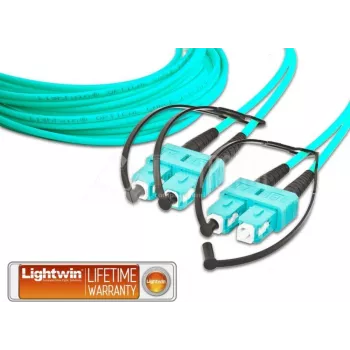 Lightwin LDP-50 SC-SC 4.0 OM3 šviesolaidinis kabelis 4 m, žydros spalvos