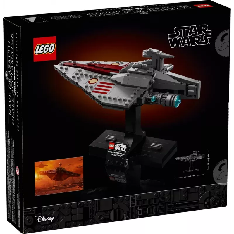 LEGO Star Wars Acclamator klasės šturmo laivas 75404 – statybos rinkinys, 450 dalių, demonstracinis modelis 130×150×230 mm