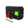 Green Cell INV09 automobilinis keitiklis 12V į 230V 1000W grynas sinusas juodas