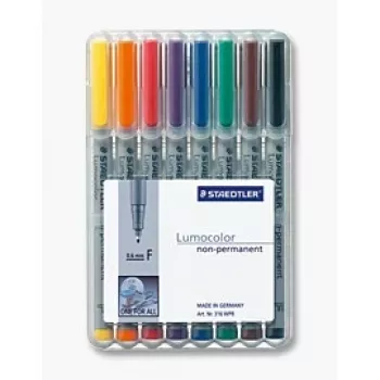 Markeris Staedtler 316 WP8 – 8 spalvų rinkinys (juoda, mėlyna, ruda, žalia, oranžinė, raudona, violetinė, geltona)