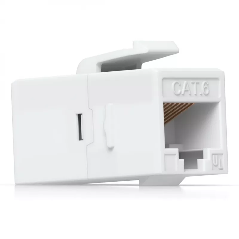 UBIQUITI CAT6 KEYSTONE COUPLER, 12 vnt. pakuotė. Praėjimo CAT6 keystone jungtis, skirta sklandžiai sujungti paruoštus eterneto kabelius