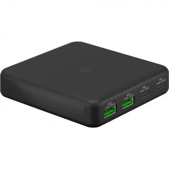 GOOBAY kelių prievadų USB-C PD GaN stalinis įkroviklis 65 W, juodas