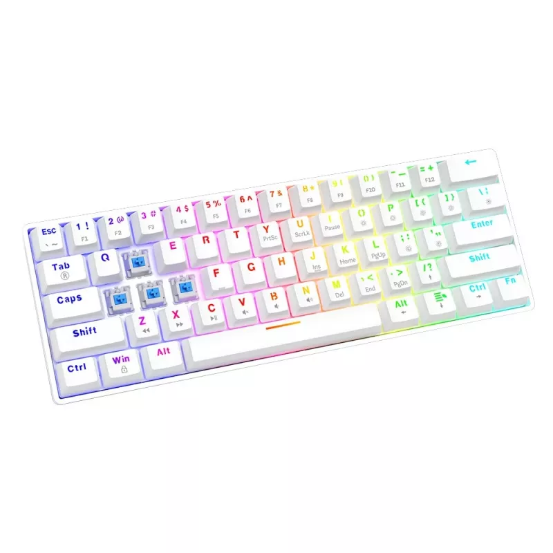 Mechaninė klaviatūra SAVIO Whiteout X2, Outemu Blue, Hot Swap, balta