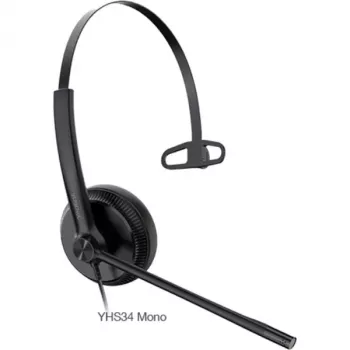 Yealink YHS34 Lite Mono belaidė ausinė su laidu, juoda