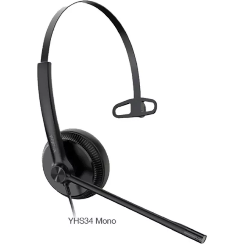 Yealink YHS34 Lite Mono belaidė ausinė su laidu, juoda