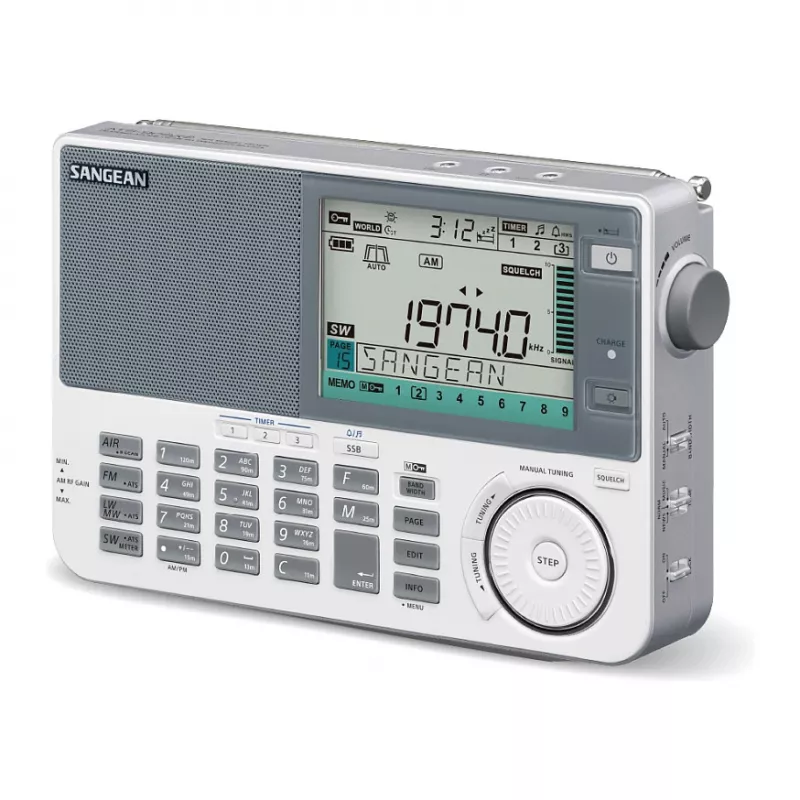 Nešiojamas radijo imtuvas Sangean ATS-909 X2 baltas – FM/AM/SW skaitmeninis derinimas