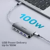 USB-C Hub Unitek D1122A01 su 2x HDMI 4K ir 100W maitinimo tiekimu