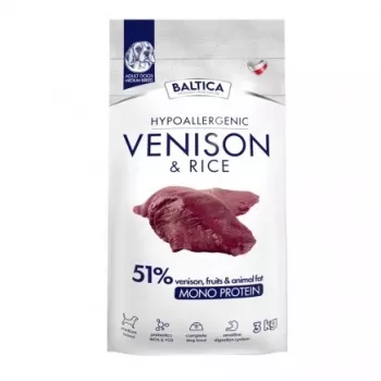 BALTICA Nutraceutic Hip alergeninė Vidutinių veislių Elniena su ryžiais - sausas šunų maistas - 3kg