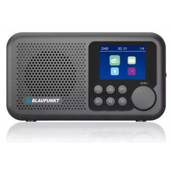 Žadintuvas BLAUPUNKT DR8BK – skaitmeninis radijo laikrodis su FM/DAB+, Bluetooth 5.3, 2W, 1800 mAh, USB įkrovimu, juodas