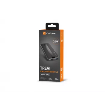 NATEC TREVI SLIM Q V2 ličio polimerinė 10000 mAh juoda