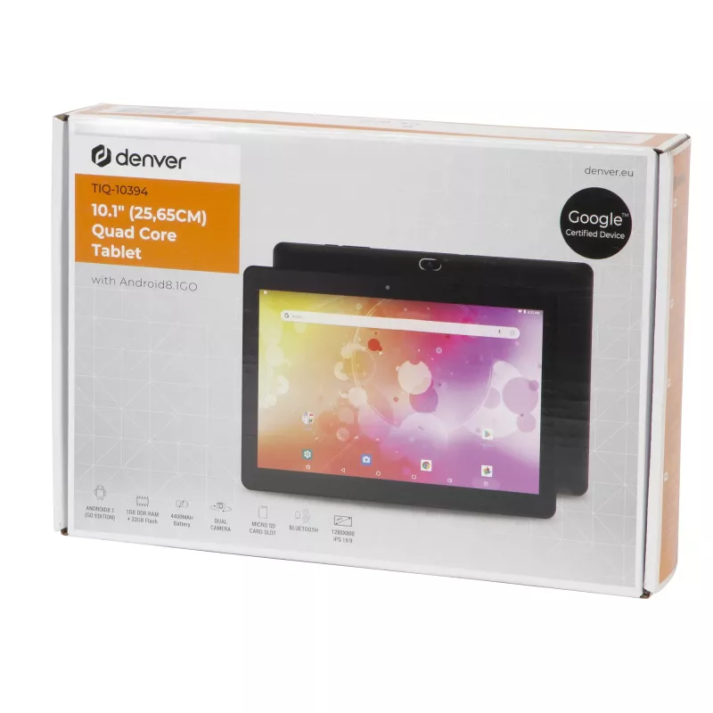 Planšetinis kompiuteris Denver TIQ-10394 10,1 colio 1,2 GHz 1 GB RAM 32 GB Android 8.1 Go